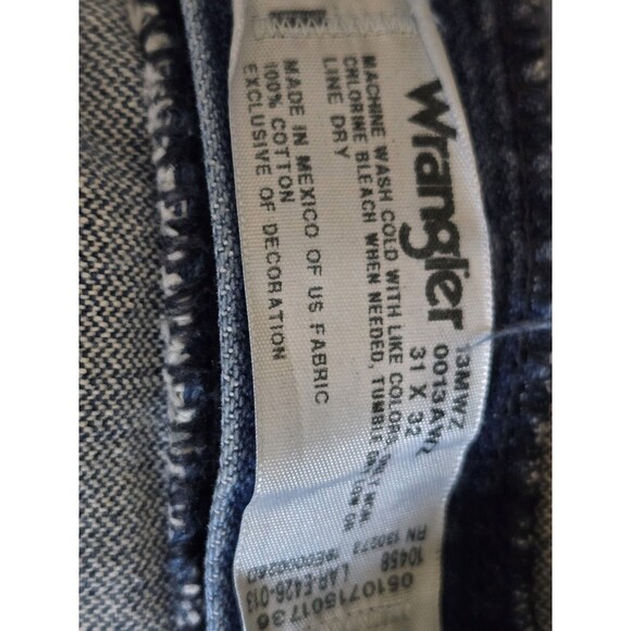 VTG Wrangler Jeans Mens 31x32 Cowboy Cut Slim Fit 13MWZ Casual Work Blue - Picture 8 of 8